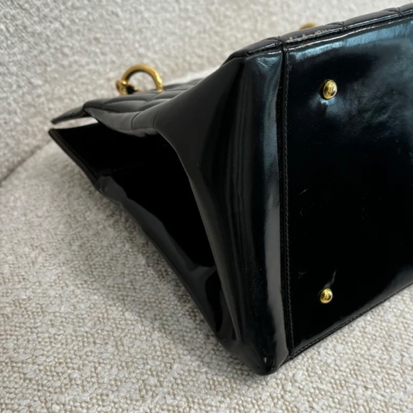 Authentic Chanel Patent Grand Shopping Tote GST Black - Picture 9 of 12